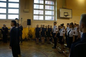 Ślubowanie klas mundurowych w Zespole Szkół Ogólnokształcących i Technicznych w Wojkowicach