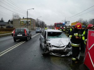 Wypadek drogowy w Czeladzi przy ul. Będzińskiej